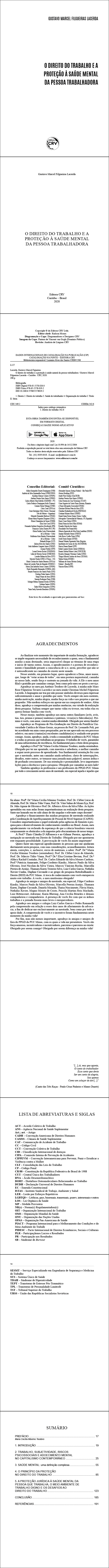 O DIREITO DO TRABALHO E A PROTEÇÃO À SAÚDE MENTAL DA PESSOA TRABALHADORA